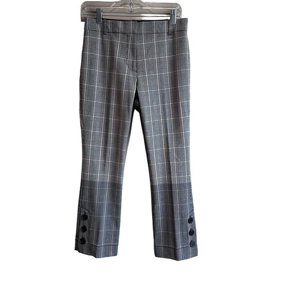 Derek Lam 10 Crosby Plaid Cropped Flare Trouser Pant 2 - Picture 2 of 11